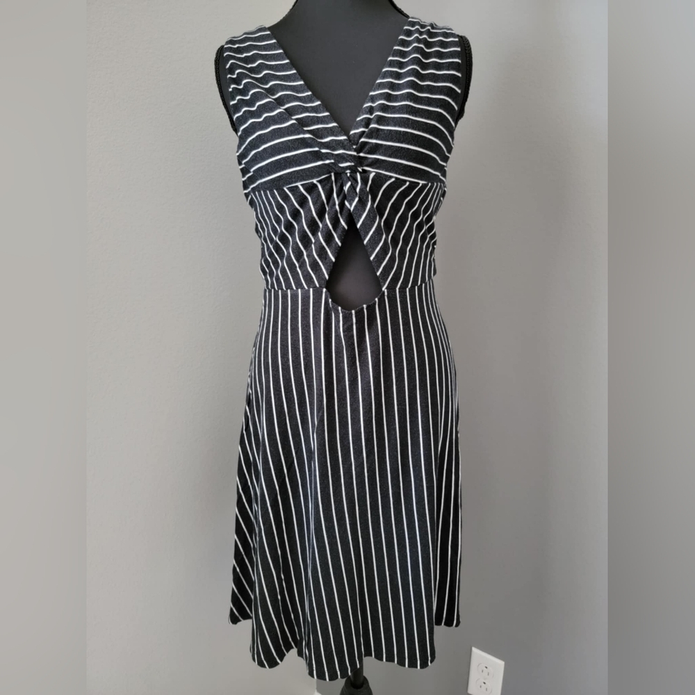 LOFT Black and White Sundress